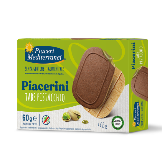 Piacerini Tabs Pistacchio Piaceri Mediterranei glutenfrei